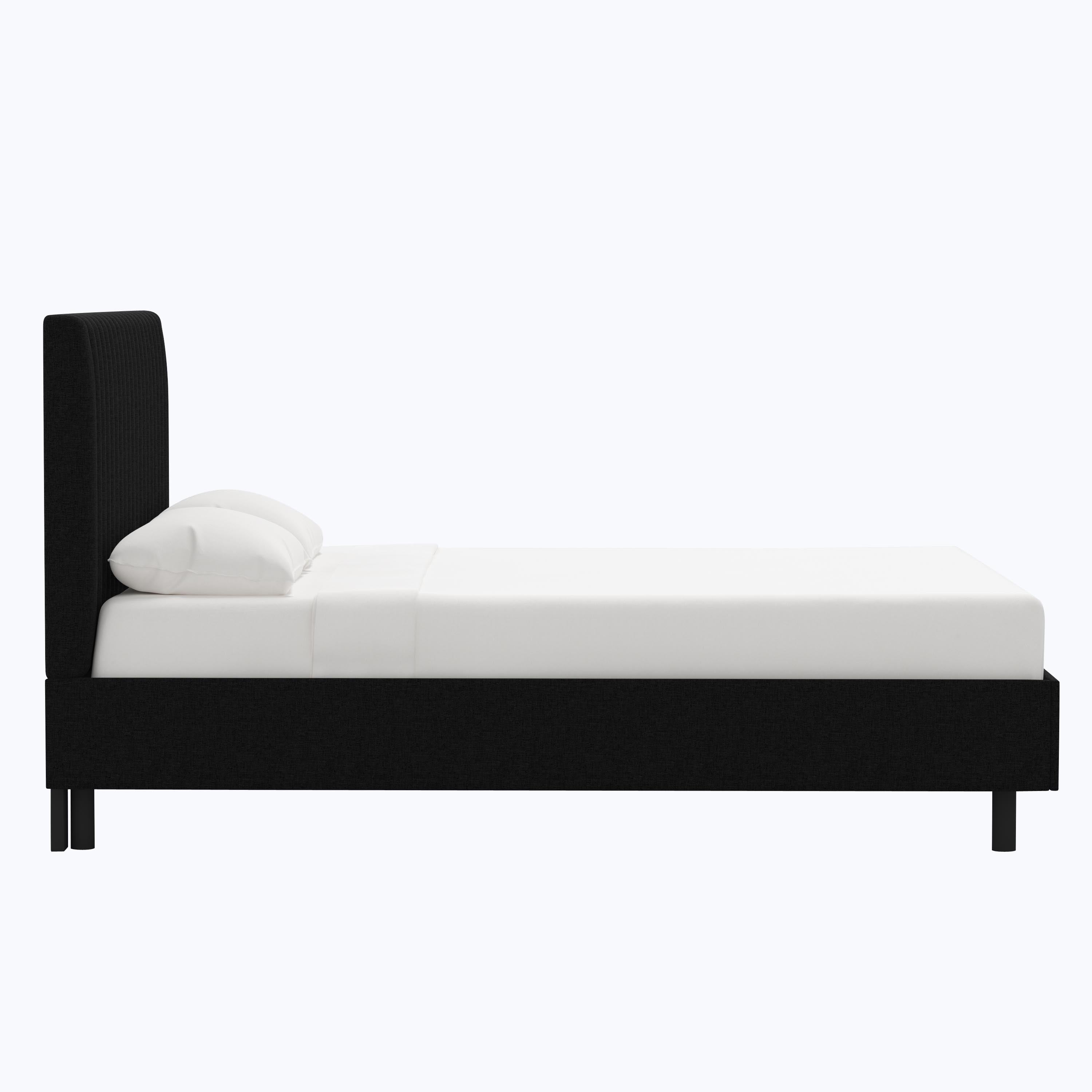 Minetta Platform Bed Twin / Zuma Linen Black