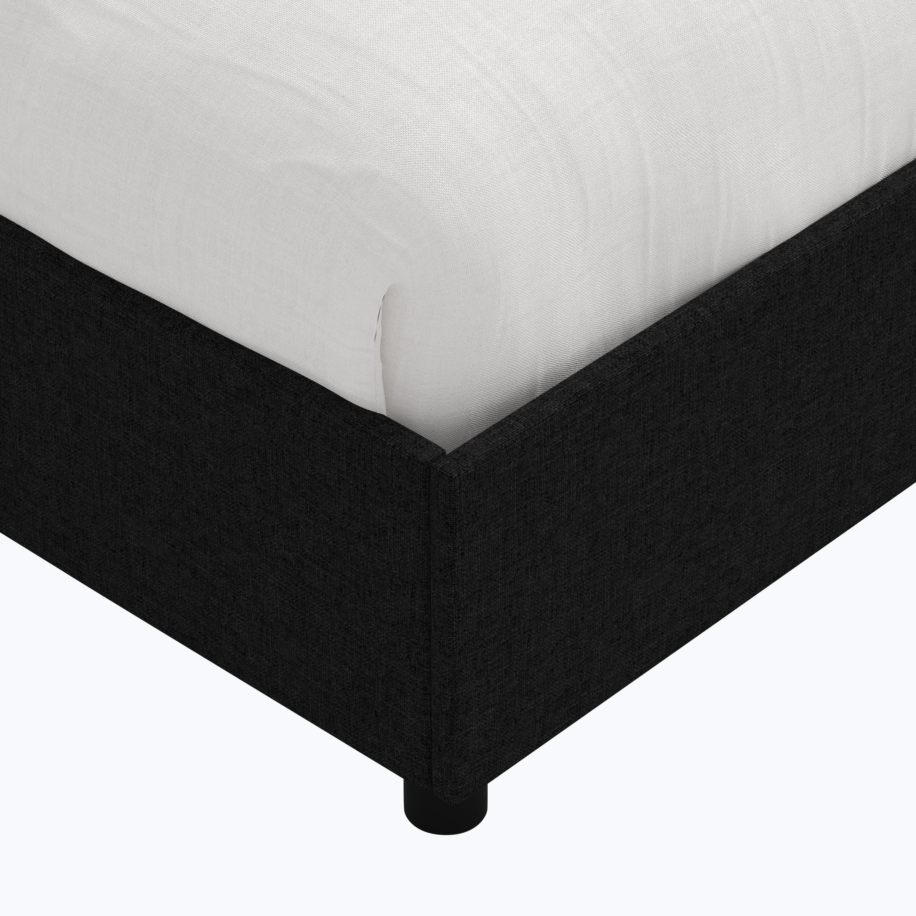 Minetta Platform Bed Twin / Zuma Linen Black