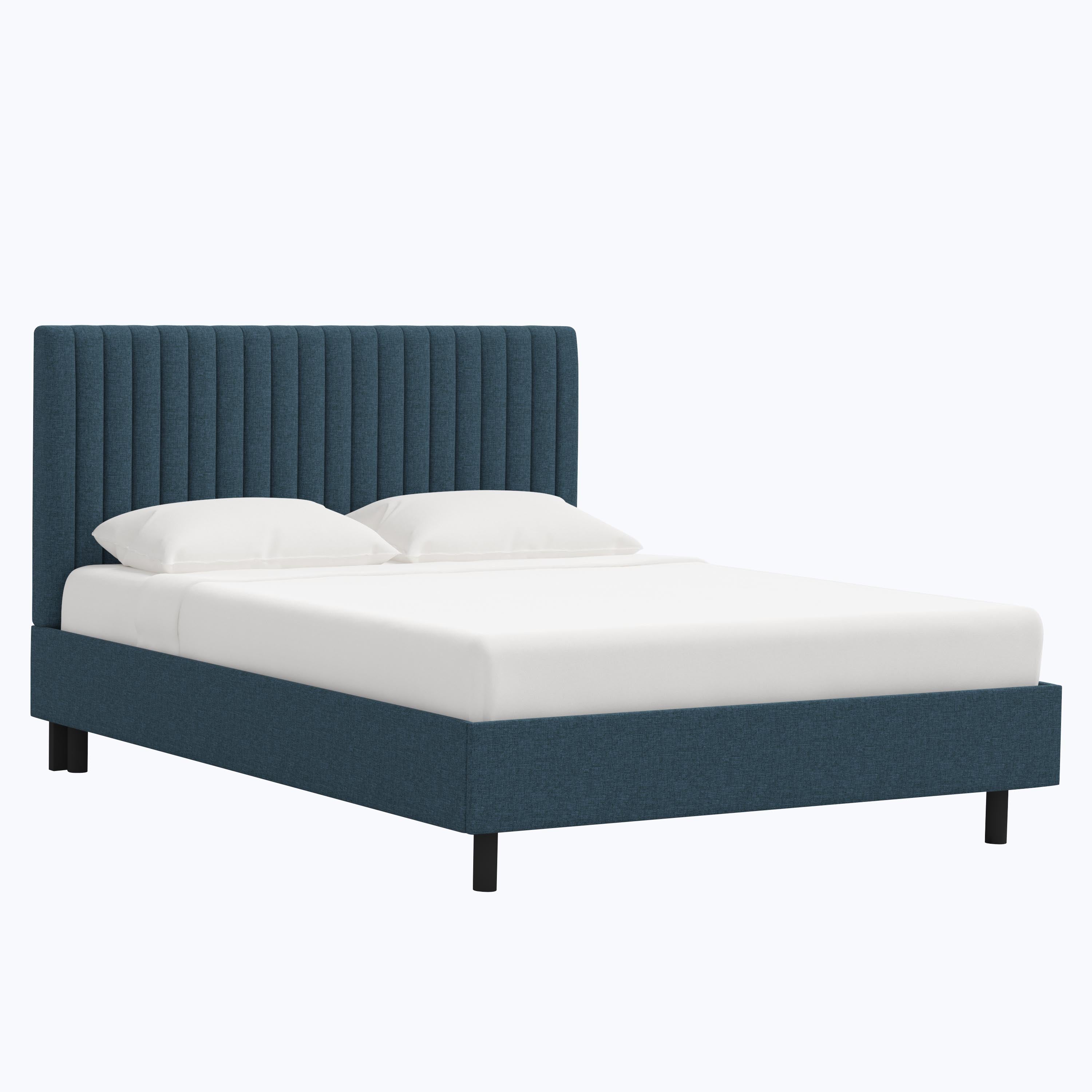 Minetta Platform Bed Twin / Zuma Linen Navy