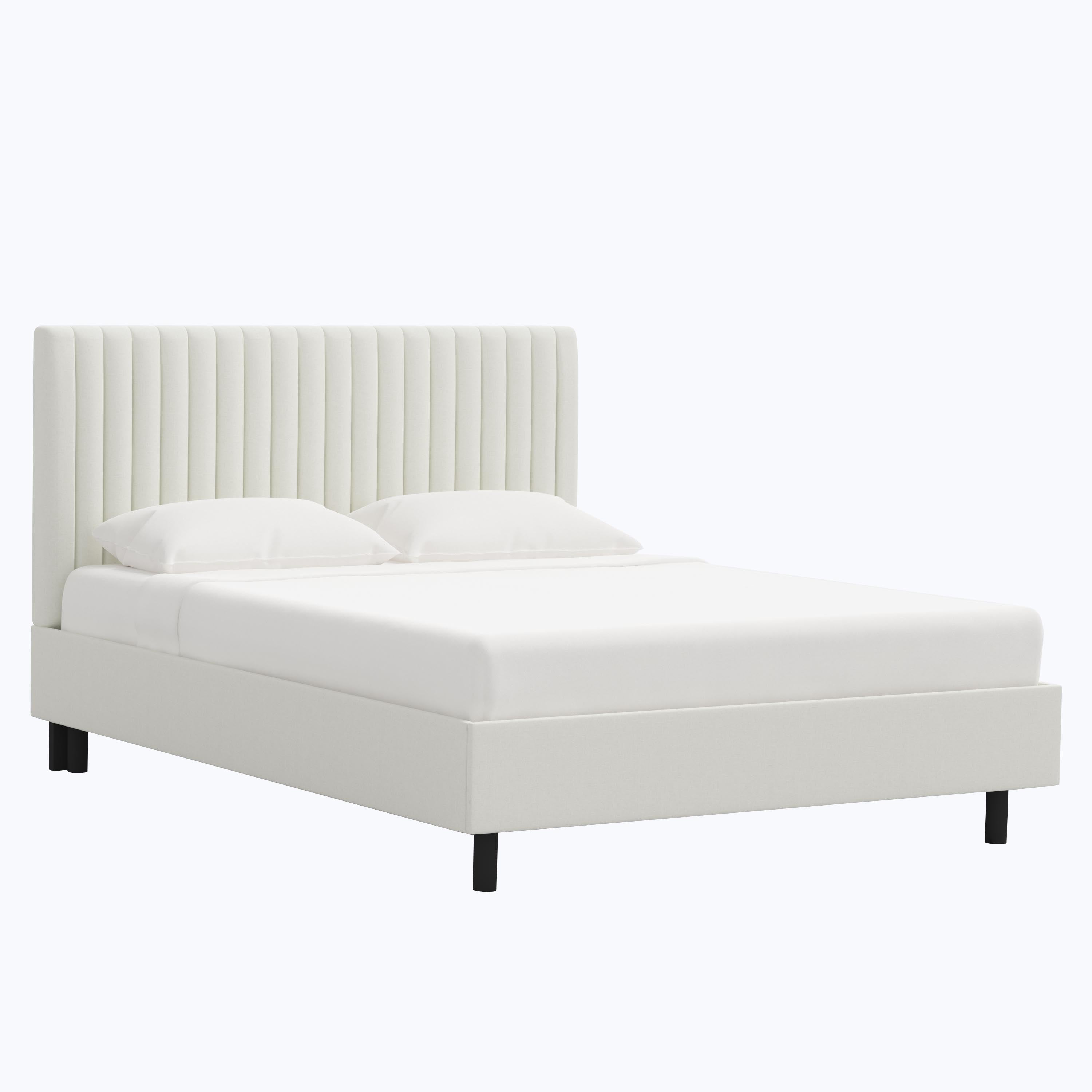 Minetta Platform Bed Twin / Zuma Linen White