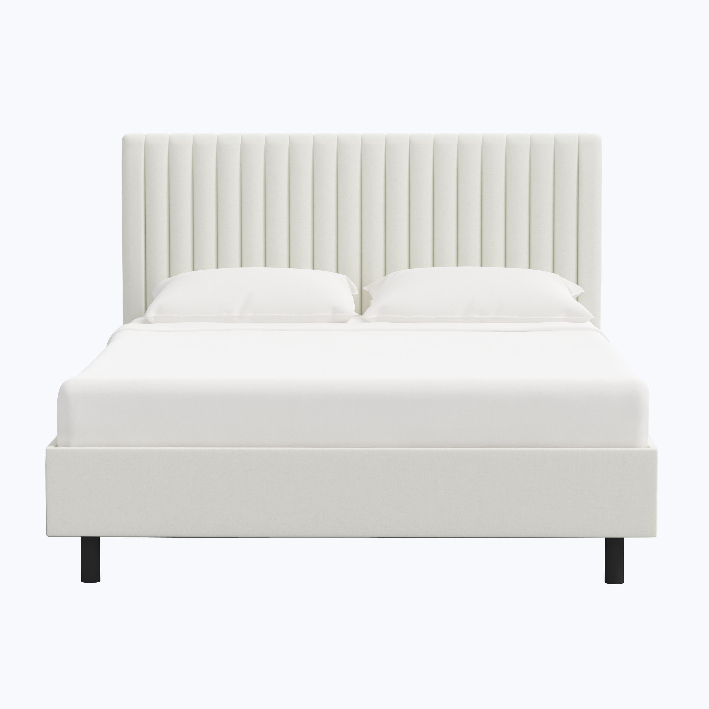 Minetta Platform Bed Twin / Zuma Linen White