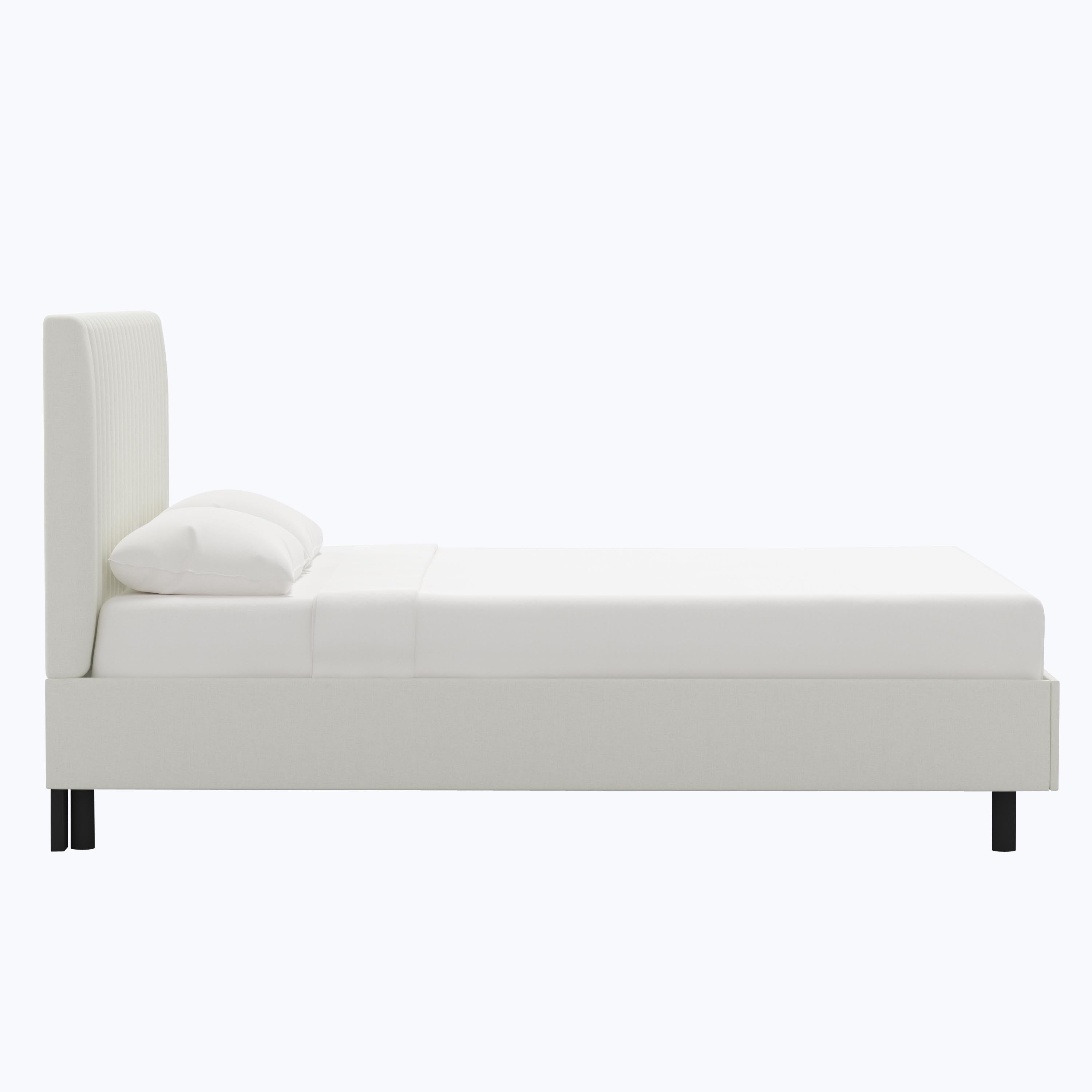 Minetta Platform Bed Twin / Zuma Linen White