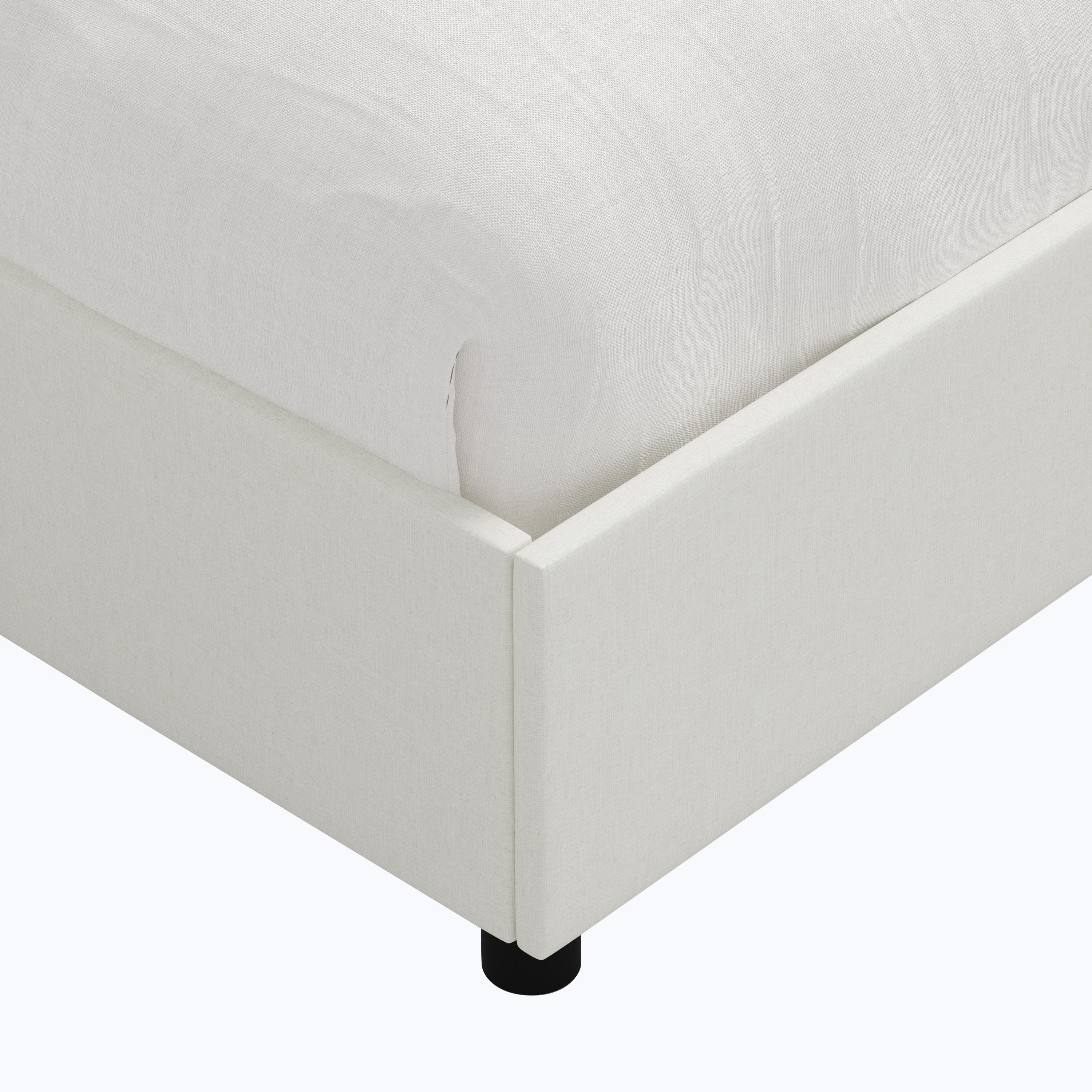 Minetta Platform Bed Twin / Zuma Linen White