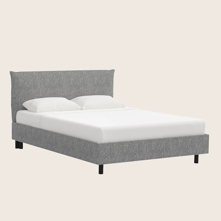 Willow Platform Bed Twin / Boucle Grey