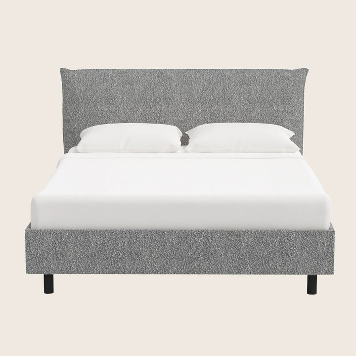 Willow Platform Bed Twin / Boucle Grey