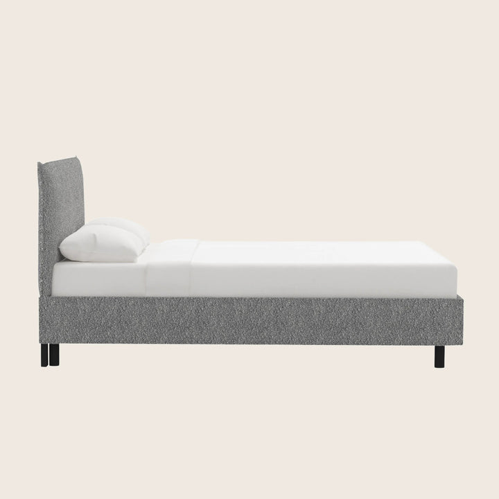 Willow Platform Bed Twin / Boucle Grey