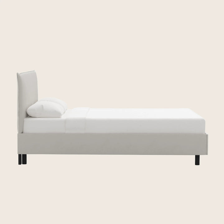 Willow Platform Bed Twin / Velvet Light Grey