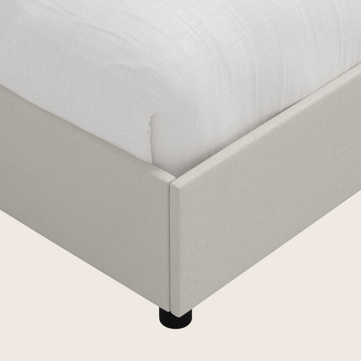 Willow Platform Bed Twin / Velvet Light Grey