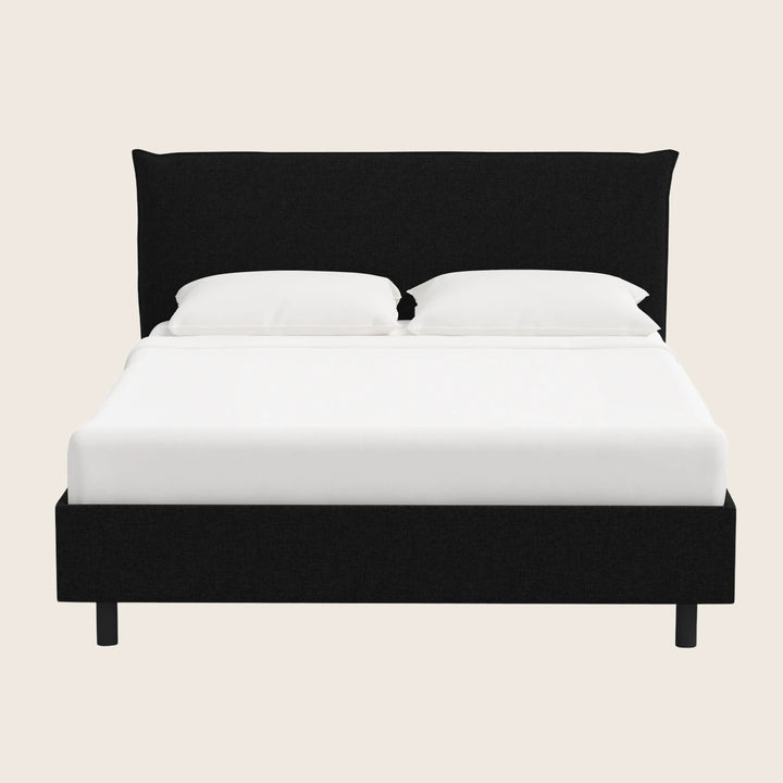 Willow Platform Bed Twin / Zuma Linen Black
