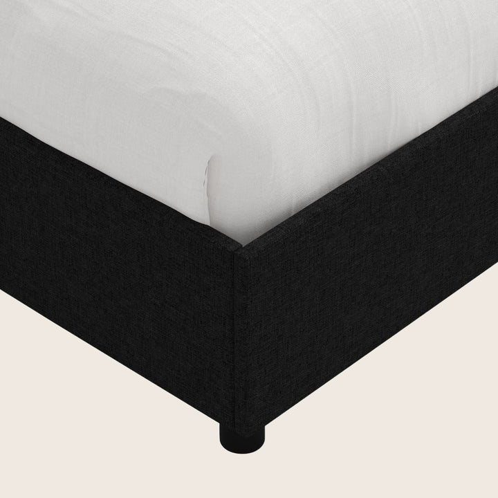 Willow Platform Bed Twin / Zuma Linen Black