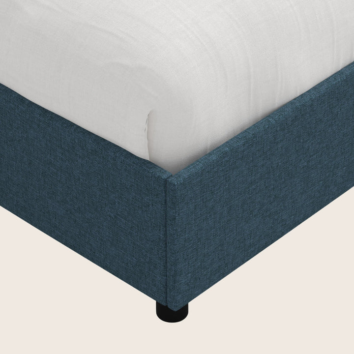 Willow Platform Bed Twin / Zuma Linen Navy