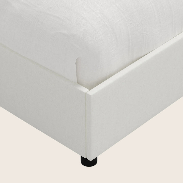 Willow Platform Bed Twin / Zuma Linen White
