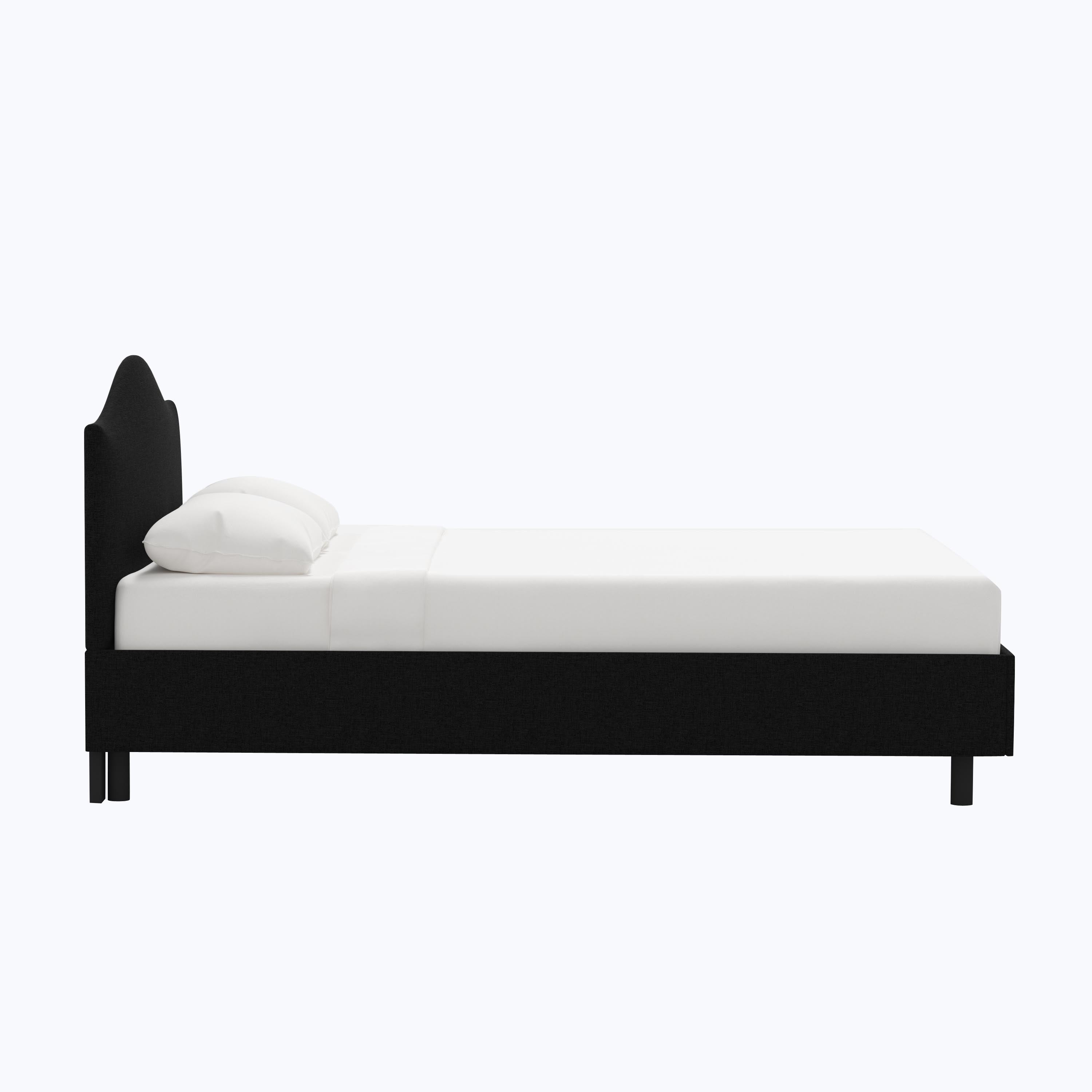 Wednesday Platform Bed Twin / Zuma Linen Black