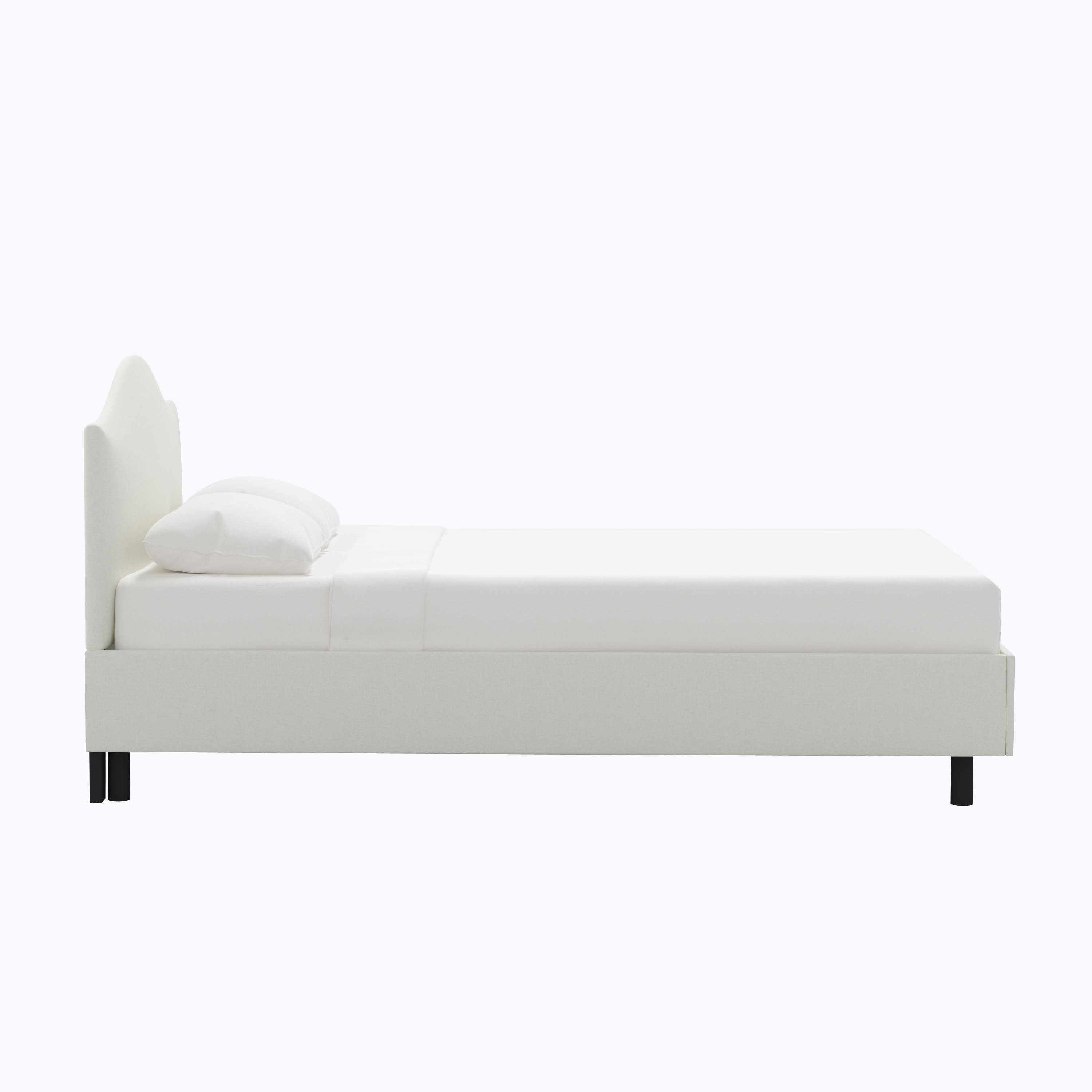 Wednesday Platform Bed Twin / Zuma Linen White