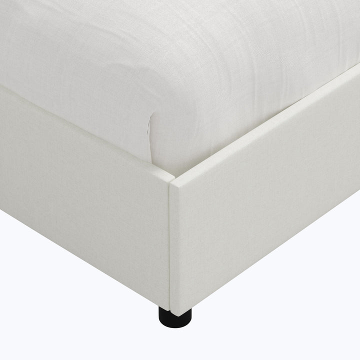 Wednesday Platform Bed Twin / Zuma Linen White