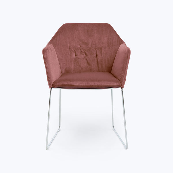 New York Sedia Dining Arm Chair Sweet Velvet Rose