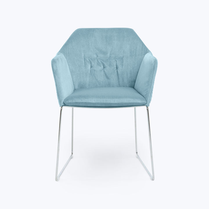 New York Sedia Dining Arm Chair Sweet Velvet Seafoam