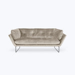 New York Suite Apartment Sofa Vegas Crushed Velvet Grey