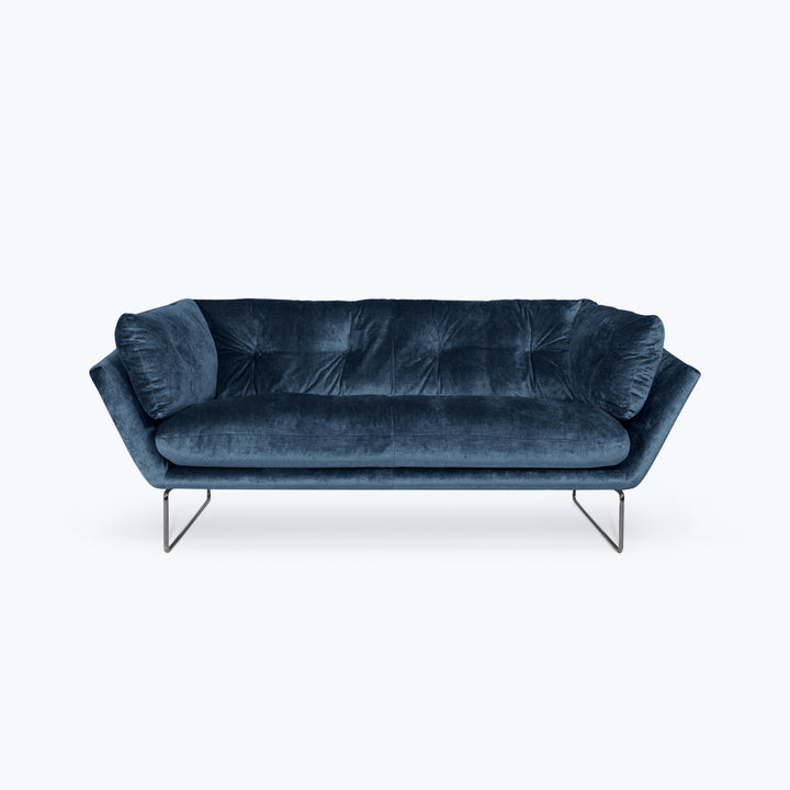New York Suite Apartment Sofa Vegas Crushed Velvet Aqua