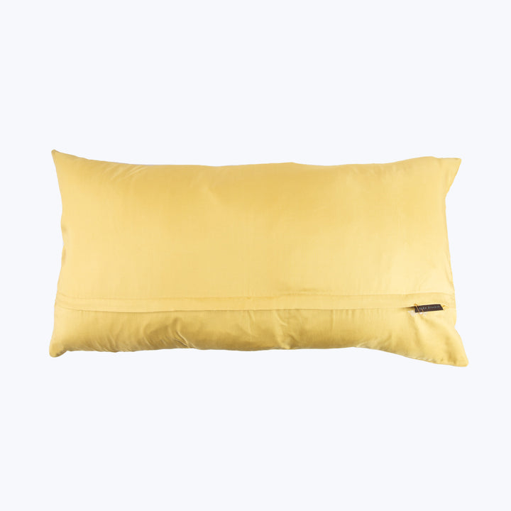 Alba Silk Lumbar Pillow, Corn Yellow