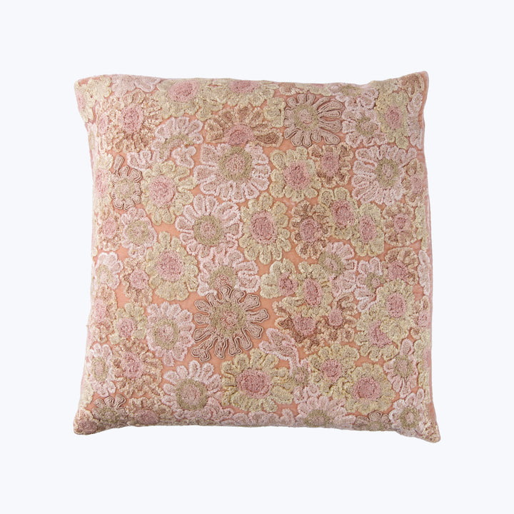 Anouk Silk Velvet Pillow, Pink Quartz