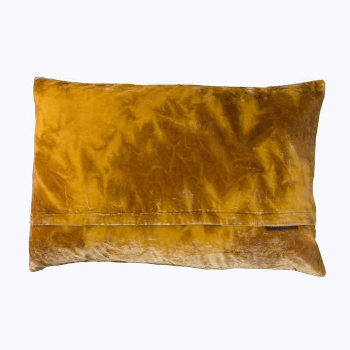 Azura Silk Velvet Lumbar Pillow, Shaded Oro