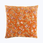 Botanica Silk Velvet Pillow, Tangerine