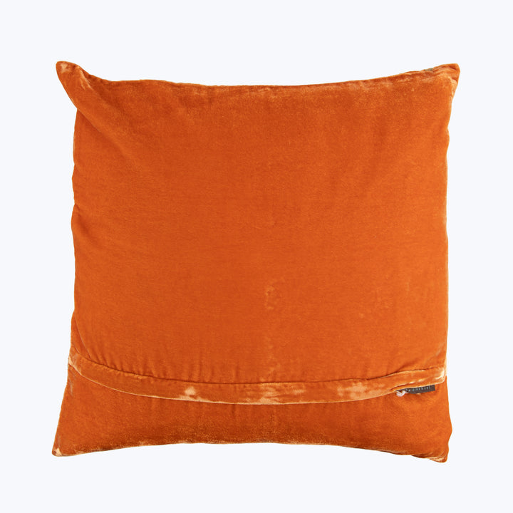 Botanica Silk Velvet Pillow, Tangerine