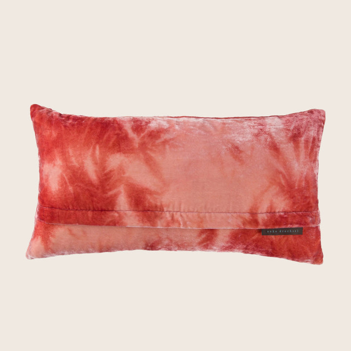 Dotty Silk Velvet Lumbar Pillow