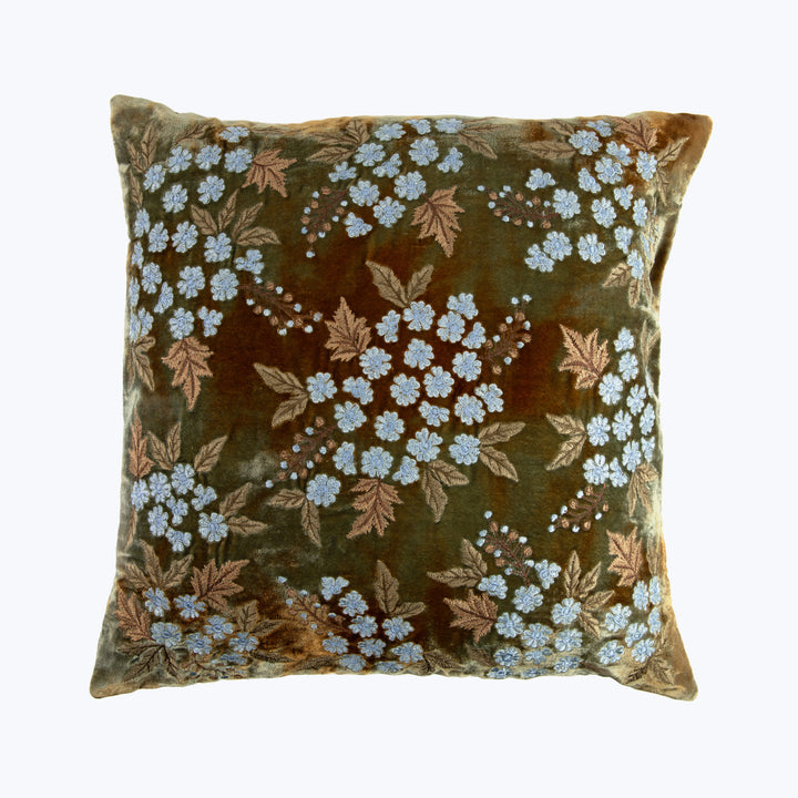 Kukka Silk Velvet Pillow, Shaded Lake