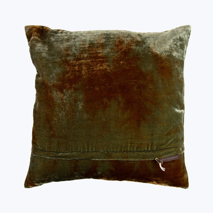 Kukka Silk Velvet Pillow, Shaded Lake