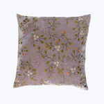 Sophia Silk Velvet Small Flowers Pillow, Lavender
