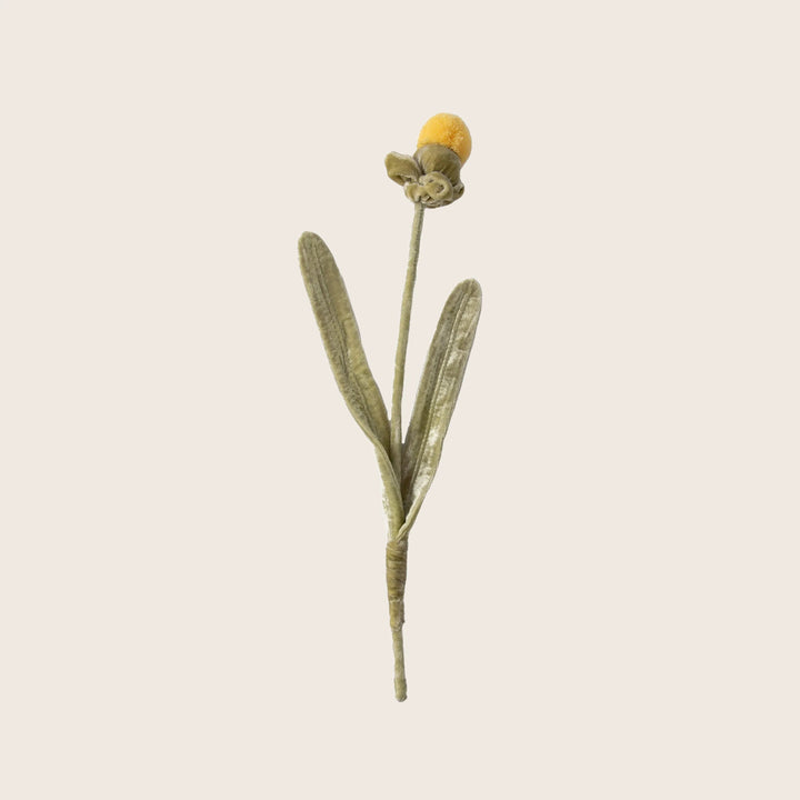 Silk Velvet Flower Bud / Yellow