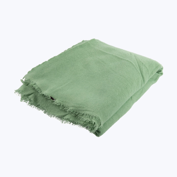 Hand Felted Cashmere Throw Sage