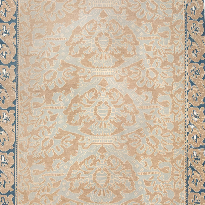 Image for Blue Traditional Wool Silk Blend Rug - 6' x 9'