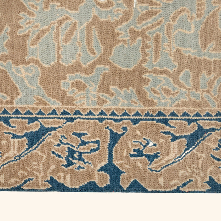 Image for Blue Traditional Wool Silk Blend Rug - 6' x 9'