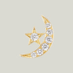 4 Elements: Large 'Air' Star & Moon Stud Earring Singles