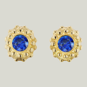 California Dreaming' Blue Sapphire Stud Earrings