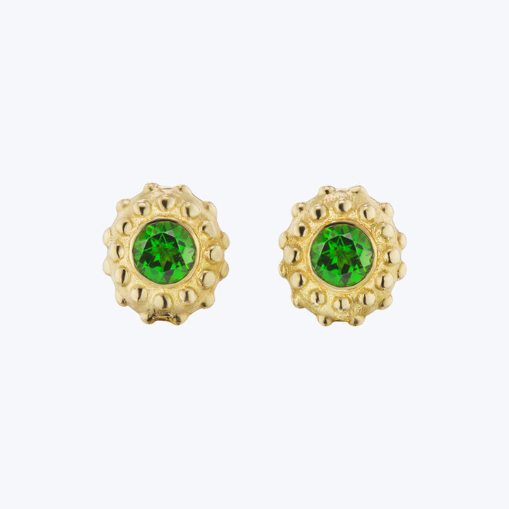 California Dreaming' Tsavorite Garnet Stud Earrings