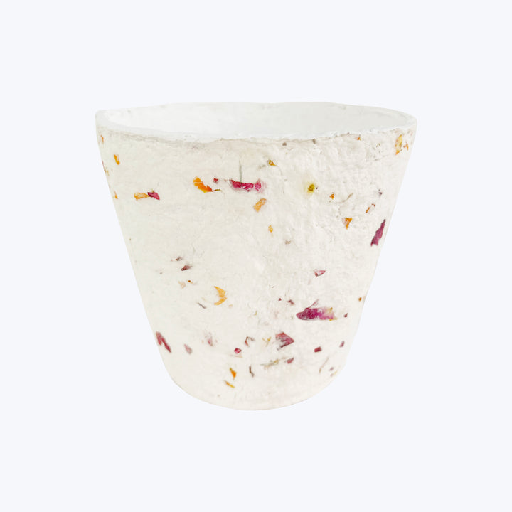 Floral Cotton Mache Planter