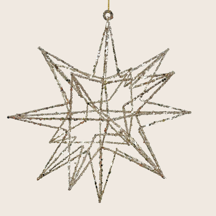 Wire Sequins Star Ornament 10.6"