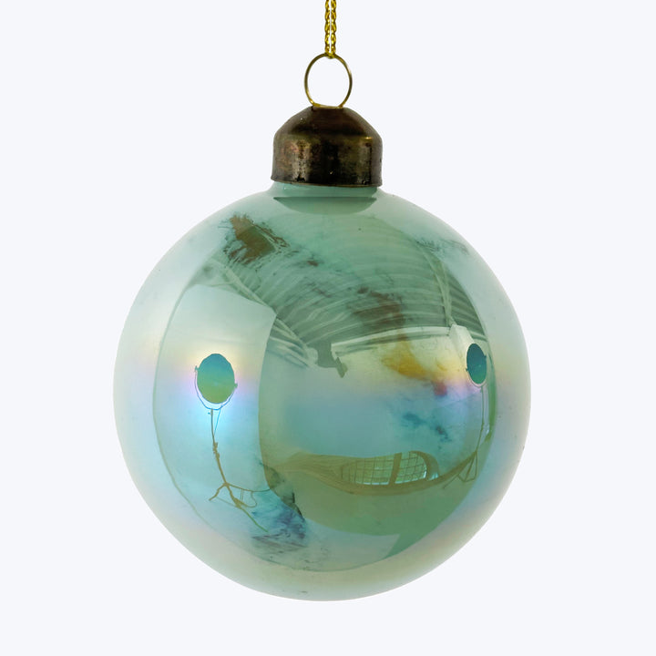 Marbled Glass Ball Ornament