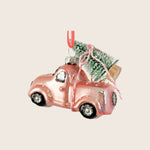 Glass Car with Tree Ornament