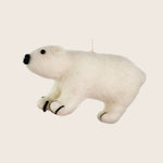 Wool Polar Bear Ornament