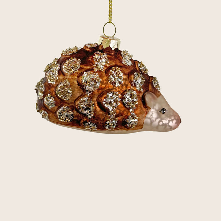Glitter Glass Hedgehog Ornament