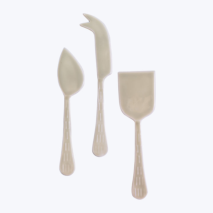 Nera Cheese, Set of 3 Light Green