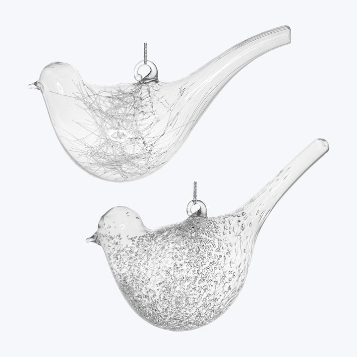 Glass Bird Ornament Glass Threads