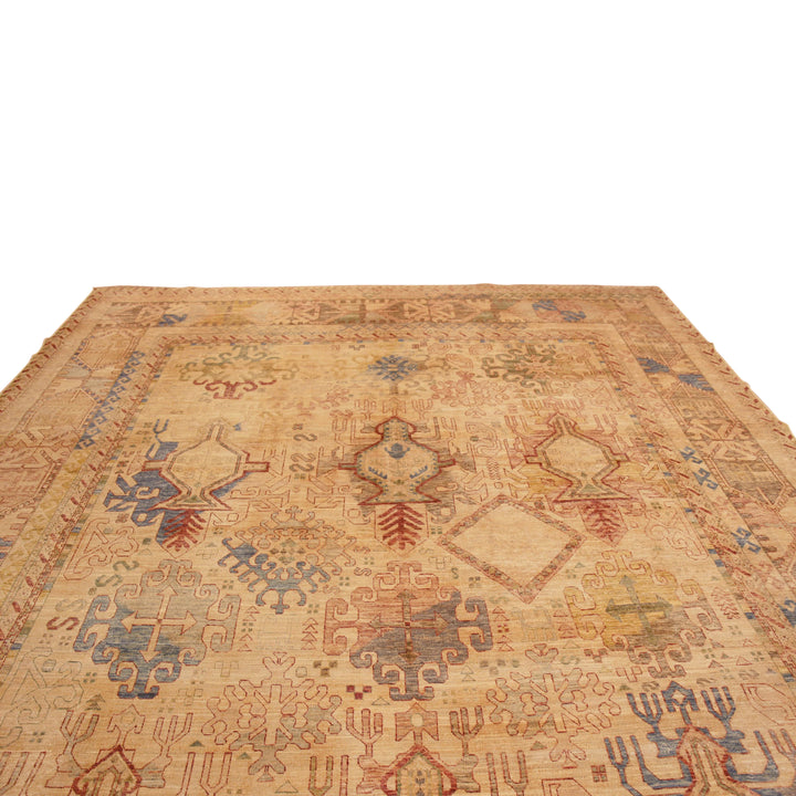 Yellow Zameen Transitional Wool Rug - 11'11" x 15'6"