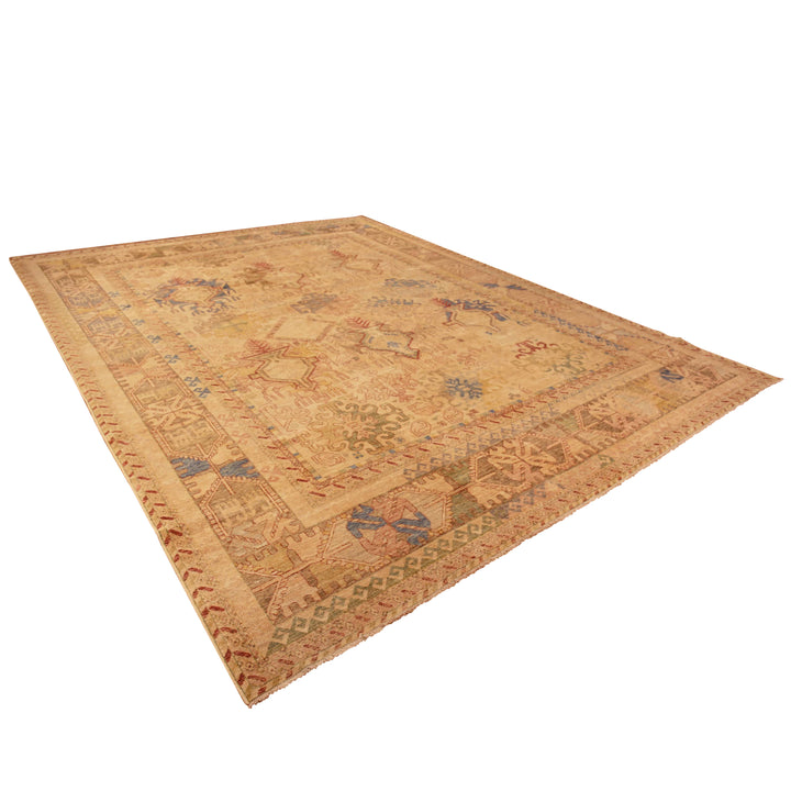 Yellow Zameen Transitional Wool Rug - 11'11" x 15'6"