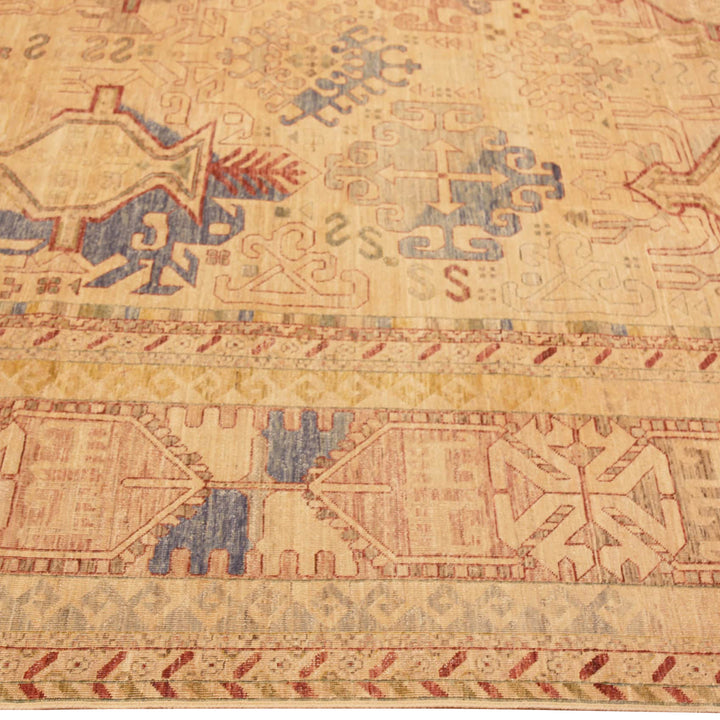 Yellow Zameen Transitional Wool Rug - 11'11" x 15'6"